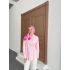 Düğmeli Nurs Gömlek - Pembe