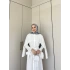 Eda Pelerinli Elbise - Beyaz