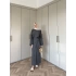 Ela Çapraz  Etekli Takım -Antrasit