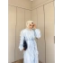 Esio Fırfırlı Elbise - Mavi