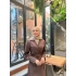 Havas Krep Elbise - Acı Kahve