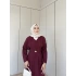 Hello Bronş Detaylı Elbise - Bordo