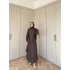 Jostsan Büzgü Detay Elbise  - Acı Kahve