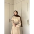 Lela Müslin Elbise - Bej