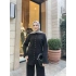 Melisa Düğmeli Takım - Siyah