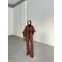 Mellodi Keten Takım - Kahve