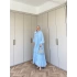 Merli Şifon Elbise - Mavi