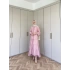 Merli Şifon Elbise - Toz Pembe