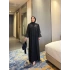 Nora Simli Tüylü Elbise - Siyah