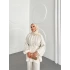 Nurs Düğmeli Takım - Krem