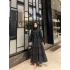 Omar Dantel Detaylı Elbise - Siyah