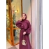 Seda Özel Broşlu Elbise - Bordo