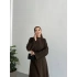 Tiana Kemerli Elbise - Kahve