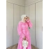 Ümma Şifon Elbise -Pembe