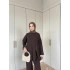 Vadi Düğmeli Takım - Kahve
