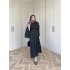 Venessa Düğme Detaylı Etek Takım - Siyah