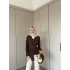 Zeloş Broşlu Gömlek - Acı Kahve