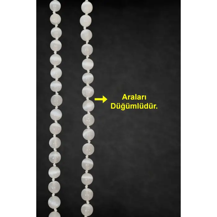 10mm Beyaz Selenit Kolye 340-2