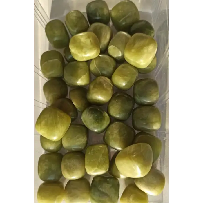 50 Gram Doğal Nefrit Yeşim Tamburlu Parçalar 461