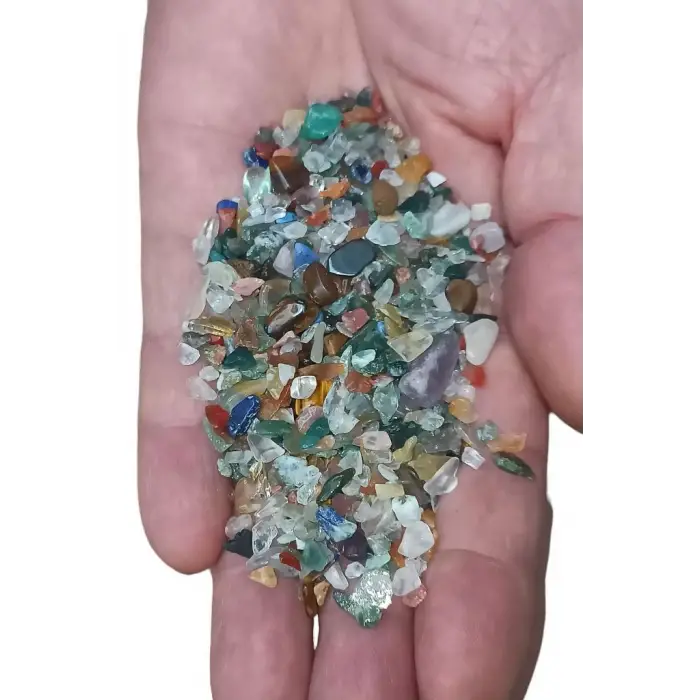 50 Gram Karışık Doğal Taşlar, Deliksiz Minik Parçalar 106-2