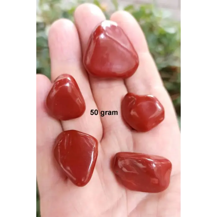 50 Gram Kırmızı Jasper Tamburlu Parçalar 402