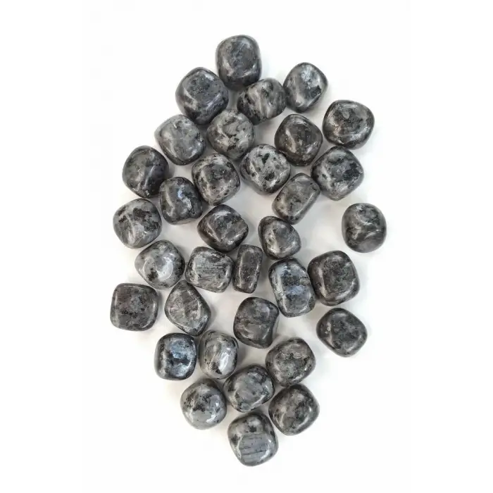 50 Gram Larvikite Taşı Tamburlu Parçalar Siyah Labradorit 664
