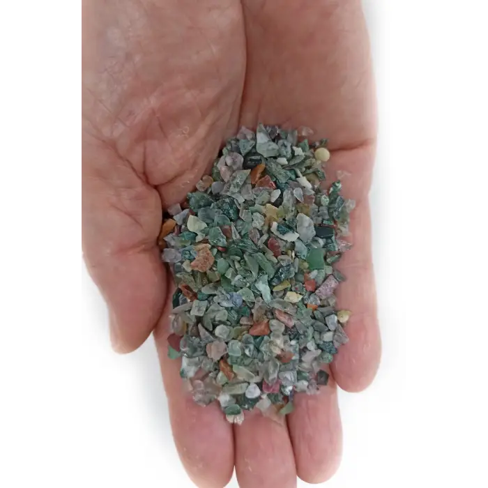 50 Gram Minik Yosunlu Akik Kırıktaş Deliksiz Parçalar 130-3