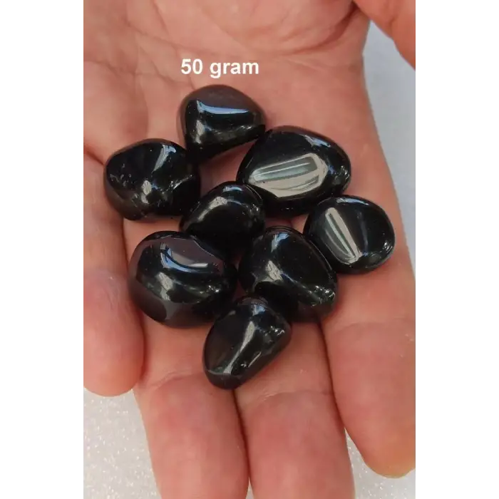 50 Gram Siyah Obsidyen Tamburlu Parçalar  232