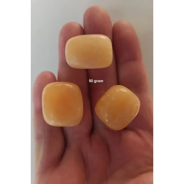 50 Gram Turuncu Kalsit Tamburlu Parçalar 452