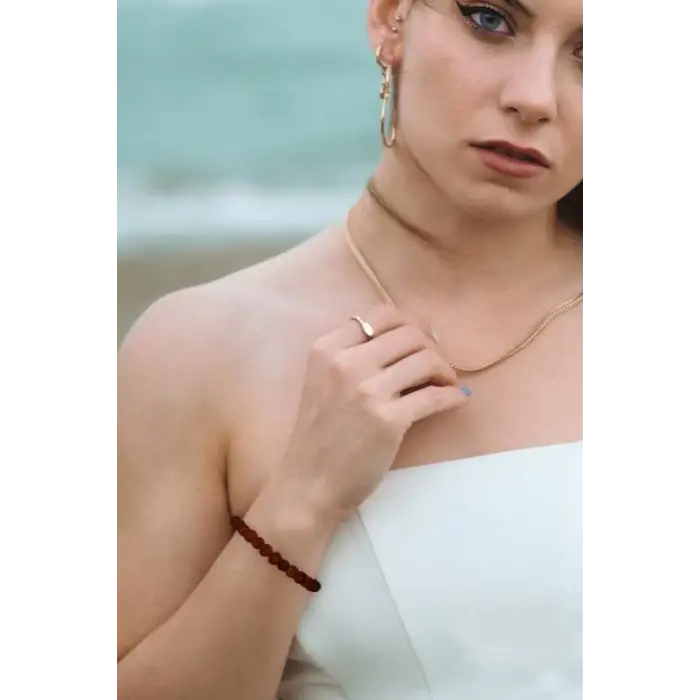 6 mm. Rudrakşa Bileklik Orjinal Hindistan  Rudraksha 306