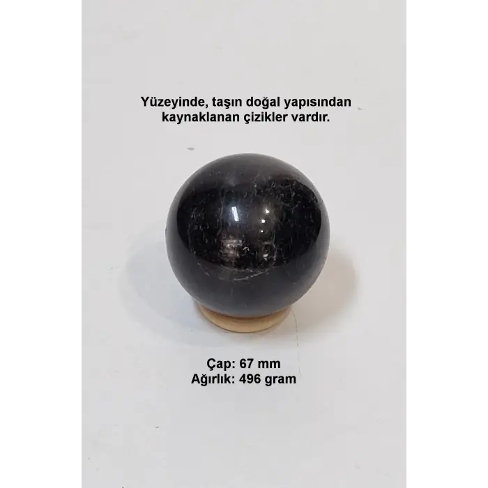Doğal Siyah Turmalin Küre 7STK