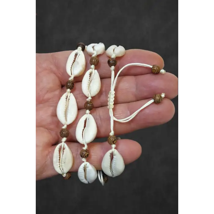 Deniz Kabuğu Bileklik Makrome Ayarlı 519-1