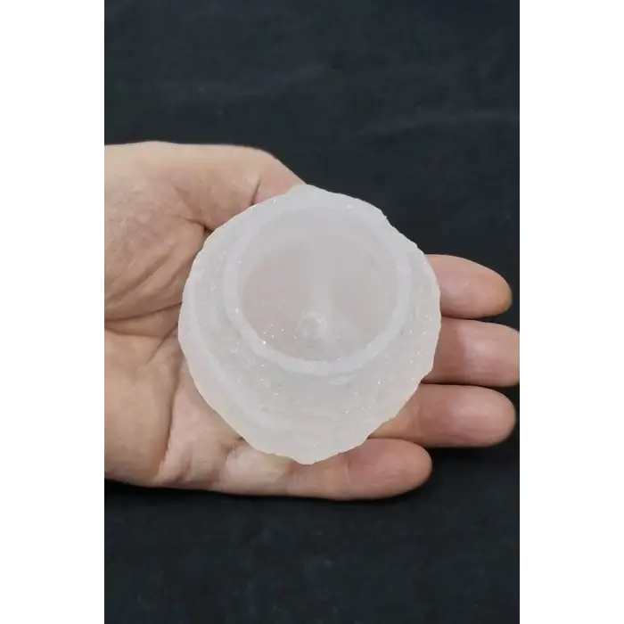 Doğal Beyaz Selenit Tealight Mumluk 44