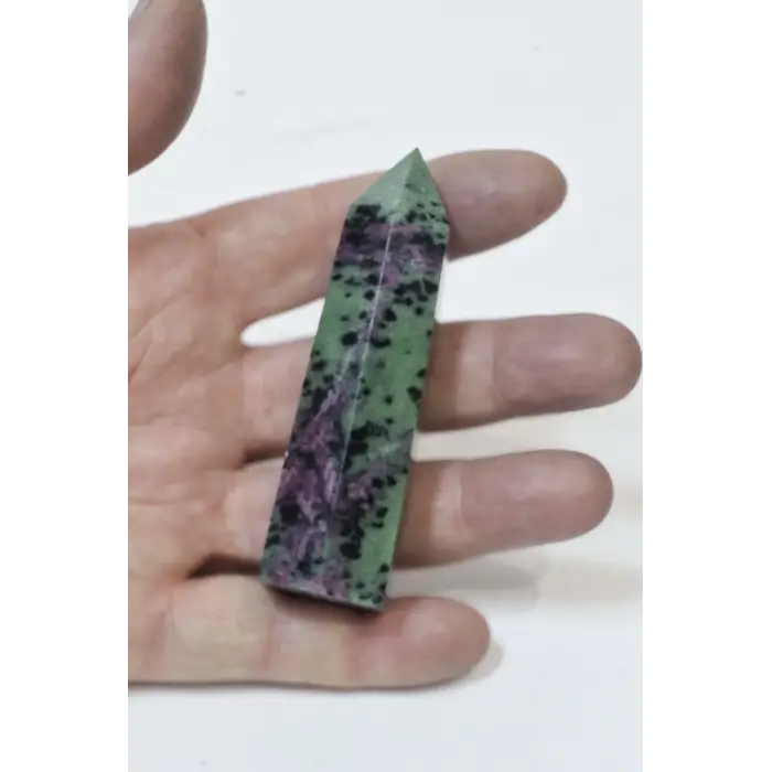 Yakutlu Doğal Rubyzoisit Anyolit Obelisk Kesim 6RZ