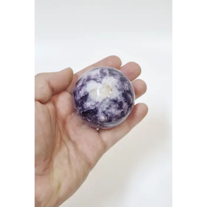 Doğal Lepidolit Taşı Küre LK33