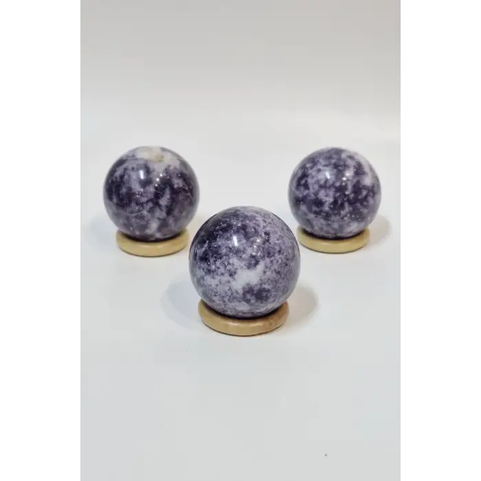 Doğal Lepidolit Taşı Küre LK33