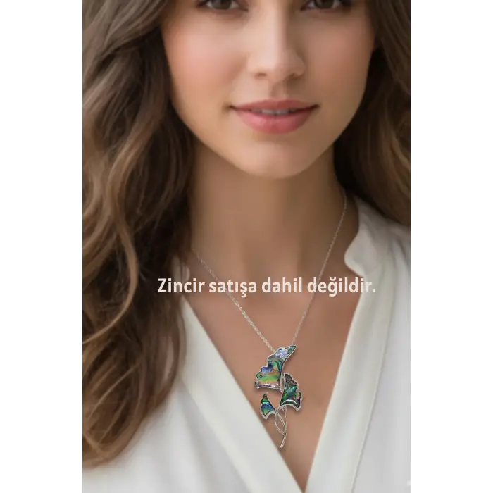 Abalon Shell Sarmaşık Motifi Sedef Broş BR10-11