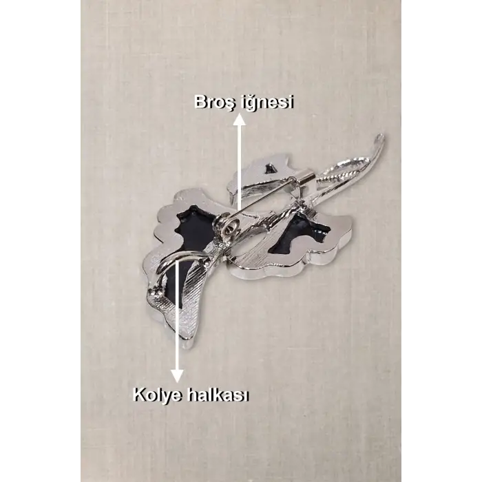 Abalon Shell Sarmaşık Motifi Sedef Broş BR10-11