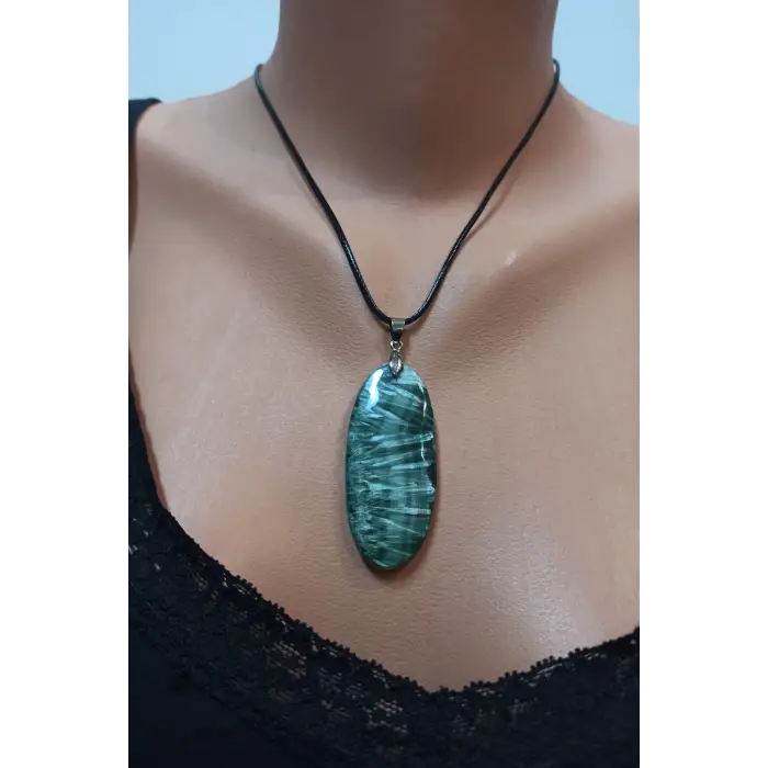 Doğal Serafinit Taşı Kolye Seraphinite 400-25