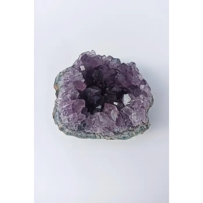 Koyu Mor Doğal Ametist Standlı Dekoratif Parça KMA31