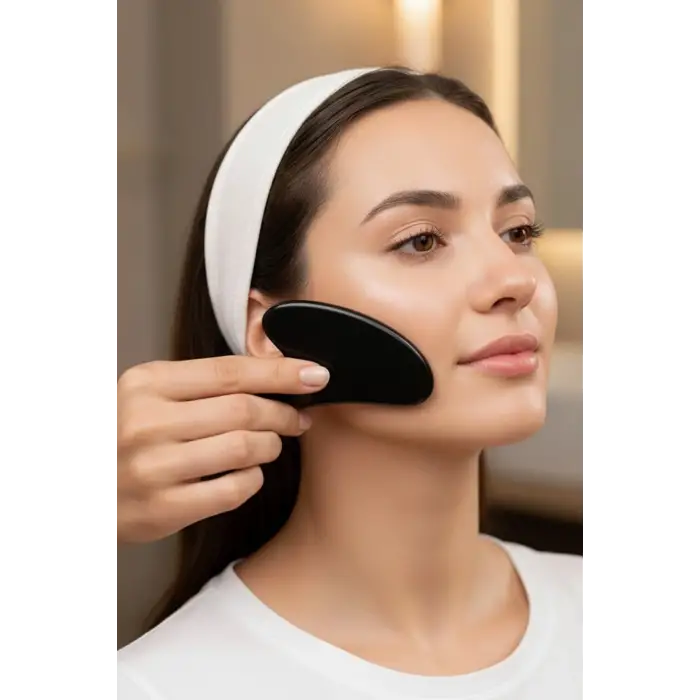 Obsidyen Gua Sha Yüz Yogası, Masaj Taşı 236-4
