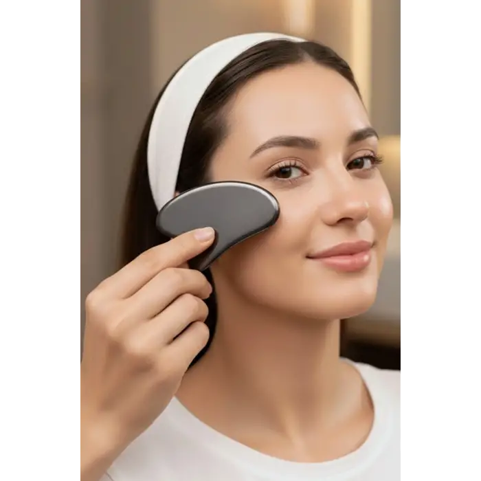 Hematit Gua Sha Yüz Yogası, Masaj Taşı 504-2