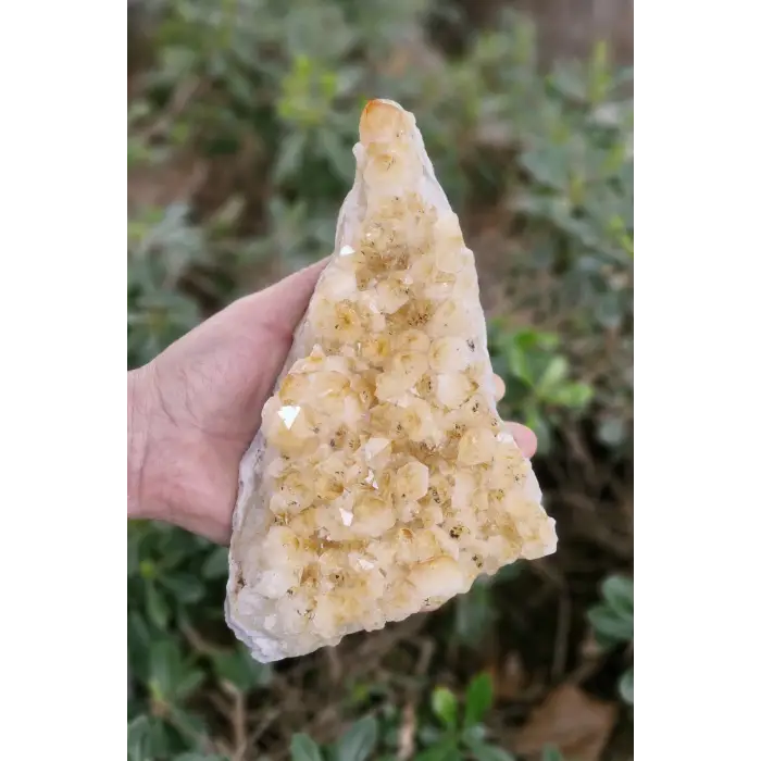 Doğal Sitrin Kristali Dekoratif Büyük Parça 2 Kilo 115 Gram