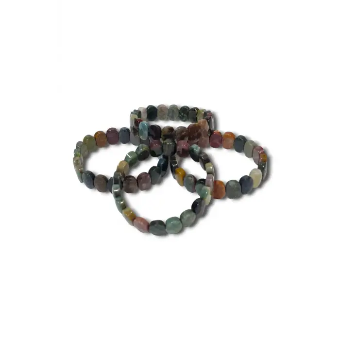 Faset Kesim Kan Taşı Bileklik Elastik Yapılı 605-3