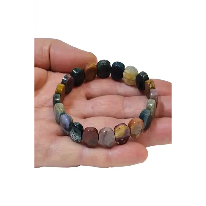 Faset Kesim Kan Taşı Bileklik Elastik Yapılı 605-3