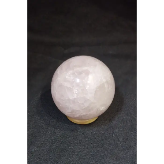 Doğal Pembe Kuvars Dekoratif Küre Sevgi Taşı PK6