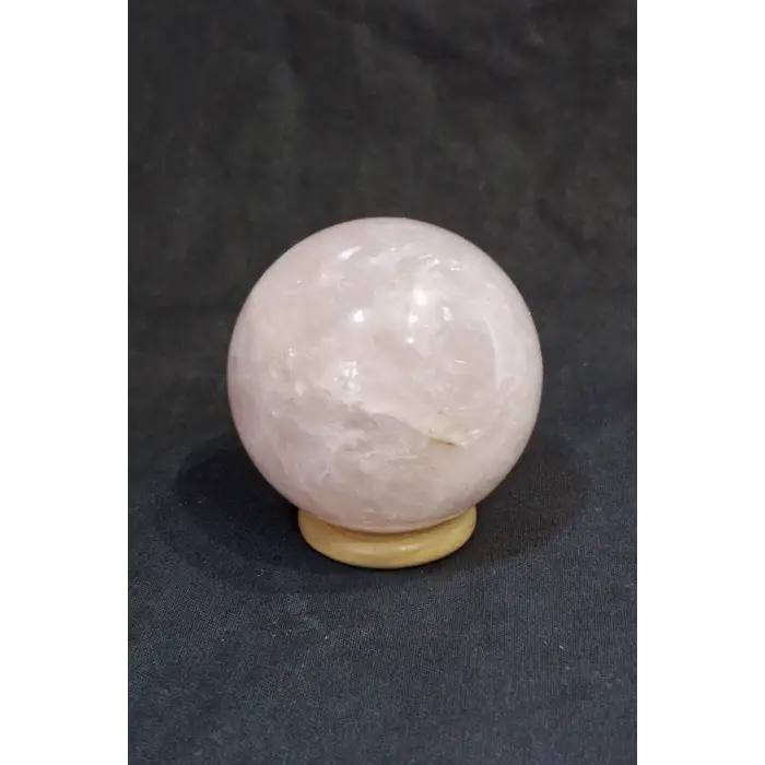 Doğal Pembe Kuvars Dekoratif Küre Sevgi Taşı PK6