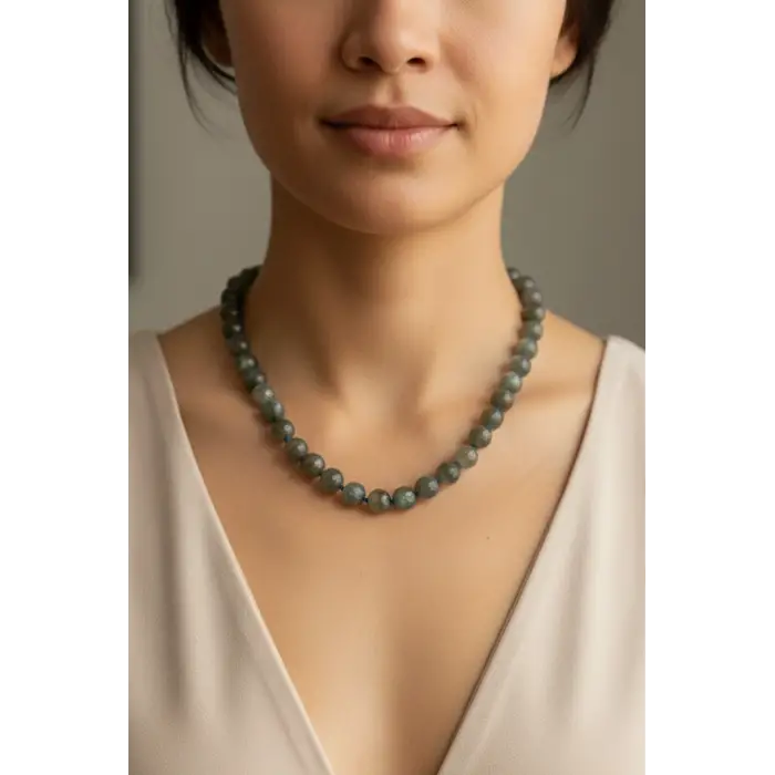 Süper Işıltılı Labradorit Kolye 10 mm Küre Kesim 645-4