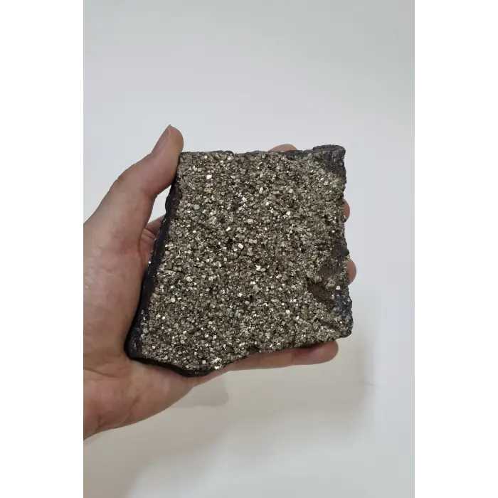 Yoğun Piritli Şungit Koleksiyonluk Doğal Parça 8PS