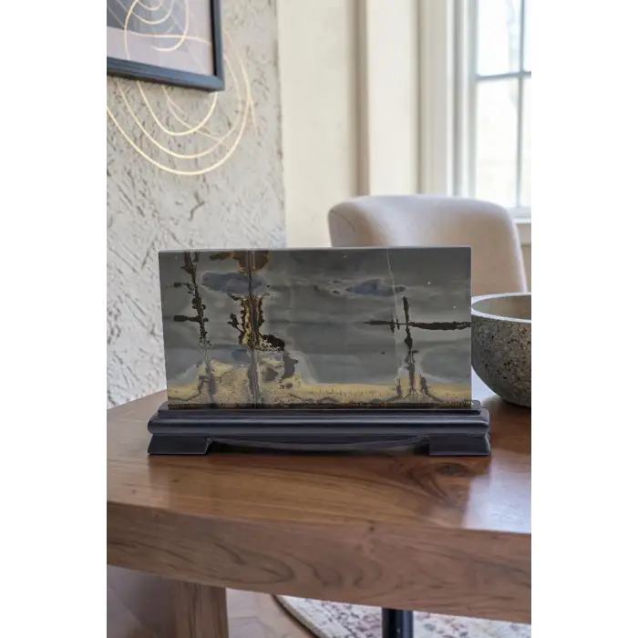 Süper Desenli Manzara Taşı Picture Jasper Dekoratif Parça 9DJ